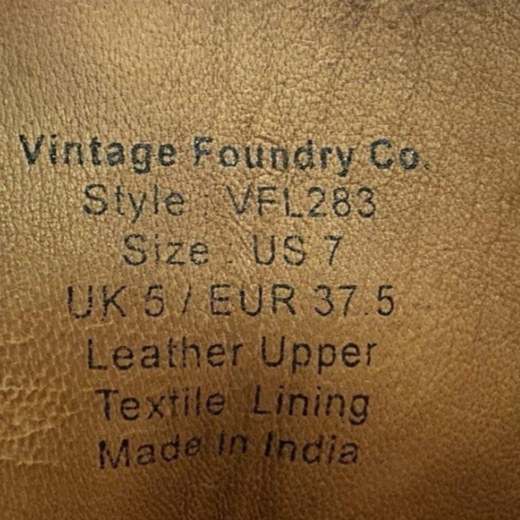 Vintage Foundry Brown Leather boots size 7 - Picture 8 of 8